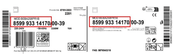 MOD:BEBA2S8PR1B label example